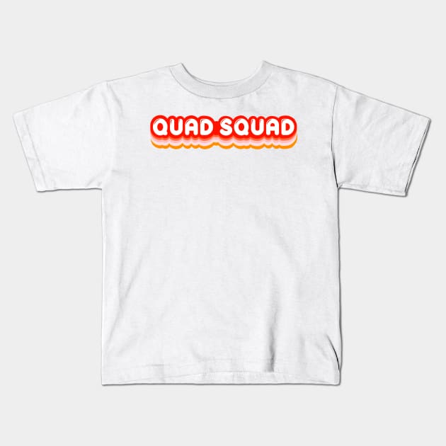 Quad Squad 70s Vibes Skater Kids T-Shirt by tonirainbows